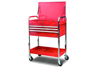 Printing Cold Steel Mobile Shop Automotive Service Cart , Utility Cart With Drawers